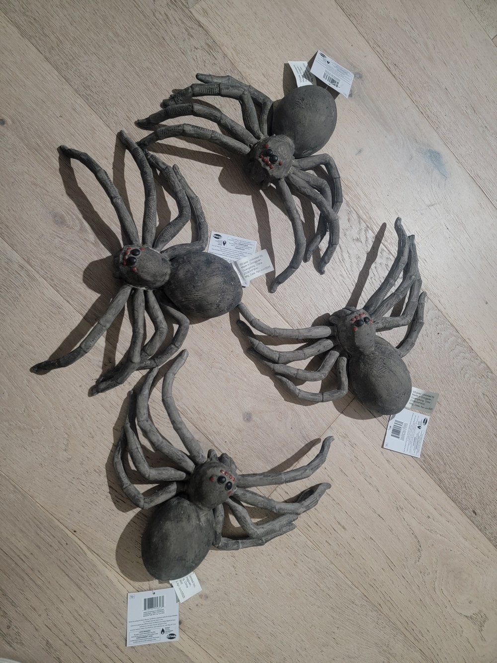 Decorative Grey Spider Accent - Halloween Home Wall Decor